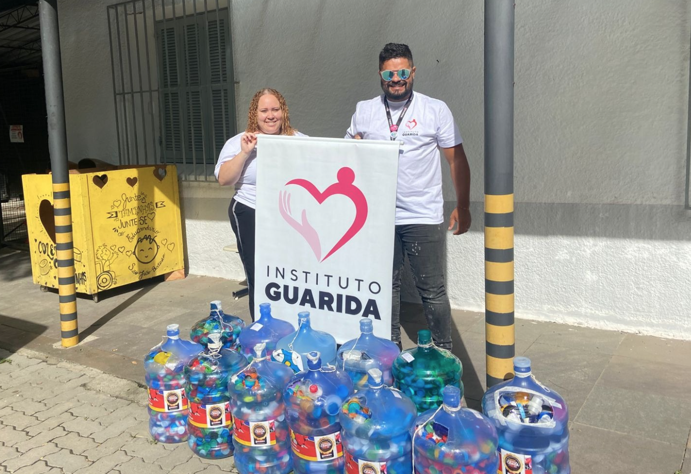 Projeto Amor que Movimenta, do Instituto Guarida, arrecadou 270 kg de tampinhas até julho para apoiar o Educandário São João Batista.